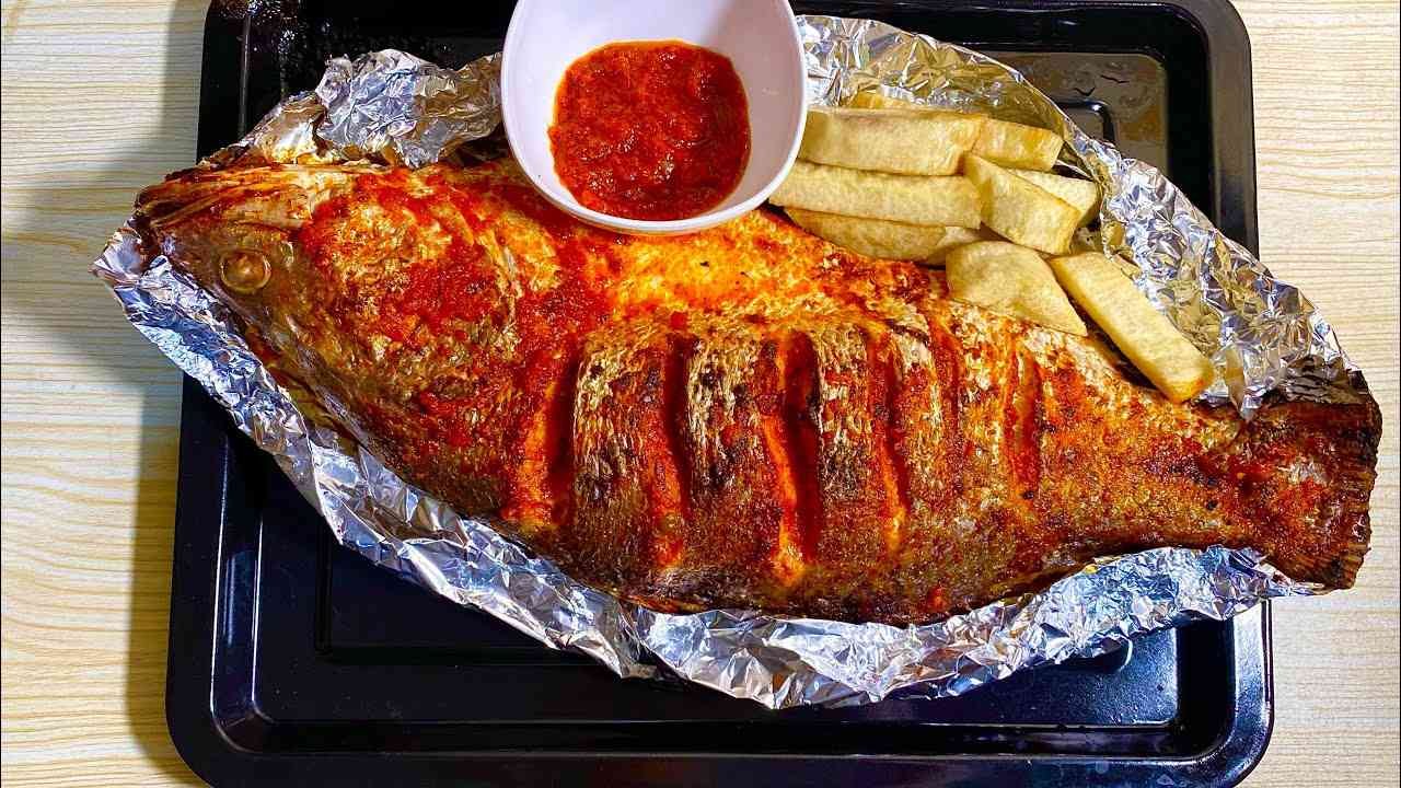 Baked Croaker Fish with Garlic Lemon Butter - Fish